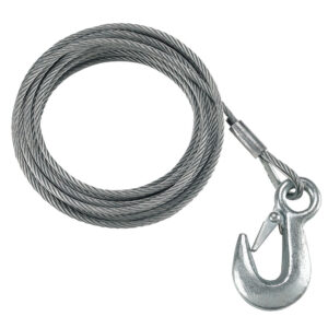 FULTON 7/32"X50 GALVANIZED WINCH CABLE & HOOK 5600#