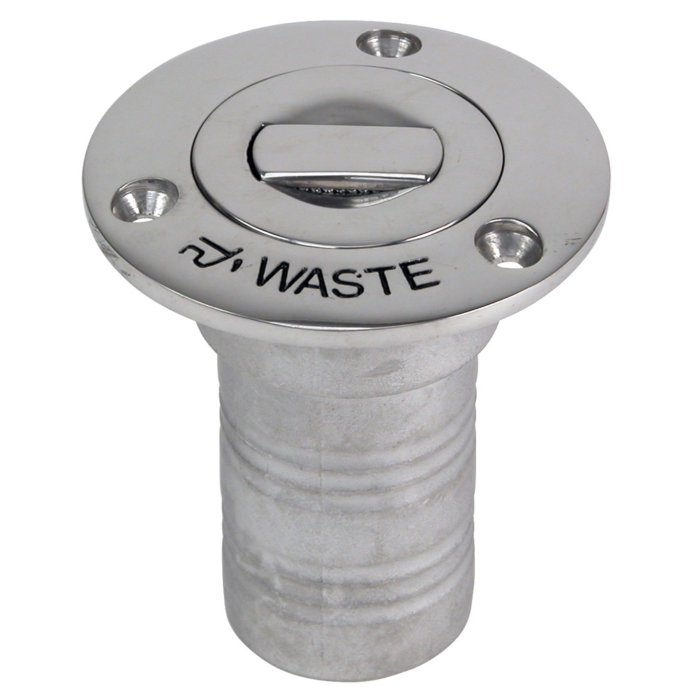 WHITECAP BLUEWATER PUSH UP DECK FILL 1-1/2" HOSE WASTE SS