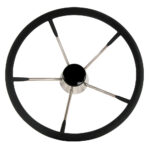 WHITECAP DESTROYER STEERING WHEEL BLACK FOAM 15" DIAMETER
