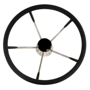 WHITECAP DESTROYER STEERING WHEEL BLACK FOAM 15" DIAMETER