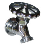 WHITECAP C.P. BRASS SILLCOCK 1-5/8" BASE 3-3/16" DEPTH