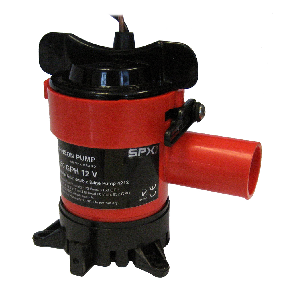 JOHNSON PUMP 1250 GPH BILGE PUMP 1-1/8" HOSE 12V