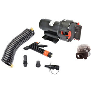 JOHNSON PUMP AQUA JET 5.2 GPH  WASHDOWN PUMP KIT W/HOSE 12V