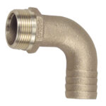 PERKO 3/4" PIPE TO HOSE ADAPTER 90 DEGREE BRONZE