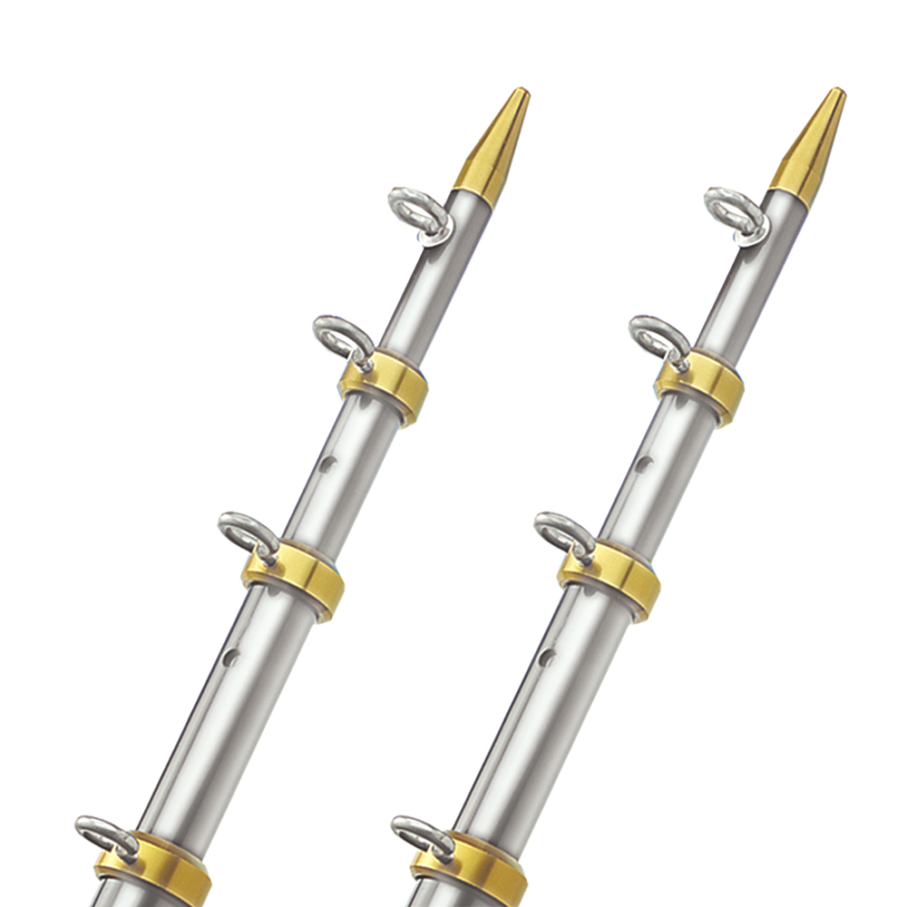 TACO 18' SILVER/GOLD 1-1/2" OUTRIGGER POLES