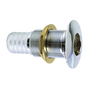 PERKO 1-1/8" THRU-HULL FITTING F/ HOSE CHROME PLATED BRONZE