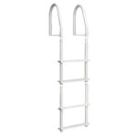 DOCK EDGE FIXED 4 STEP LADDER BRIGHT WHITE GALVALUME