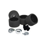 CE SMITH RIBBED ROLLER REPLACEMENT KIT 4 PACK BLACK