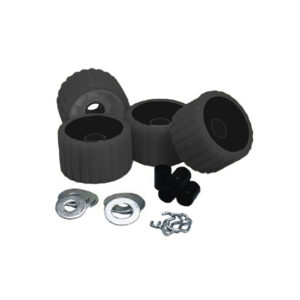 CE SMITH RIBBED ROLLER REPLACEMENT KIT 4 PACK BLACK