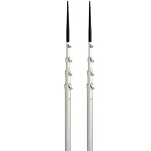 LEE'S 16.5' BRIGHT SILVER  BLACK SPIKE TELESCOPIC POLES