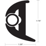 TACO FLEX VINYL RUB RAIL KIT  1 7/8" BLACK W/BLACK INSERT