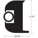 TACO FLEX VINYL RUB RAIL KIT  1 1/4" BLACK W/BLACK INSERT