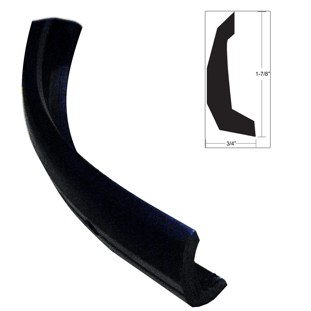 TACO SEMI RIGID RUB RAIL KIT 1 7/8"X30' BLACK