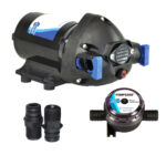 JABSCO GENERAL PURPOSE PUMP 3.5GPM 25PSI 12VDC W/ STRAINER