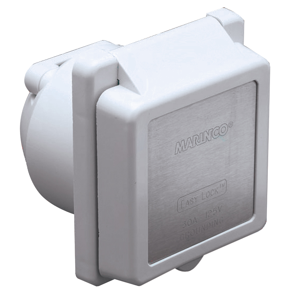 MARINCO 301EL-B 30A 125V POWER INLET WHITE