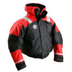 FIRST WATCH AB-1100 FLOTATION BOMBER JACKET MED RED/BLACK