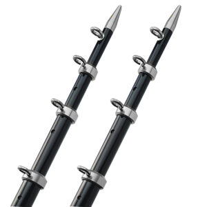 TACO 15' BLACK/SILVER 1-1/2" OUTRIGGER POLES HD