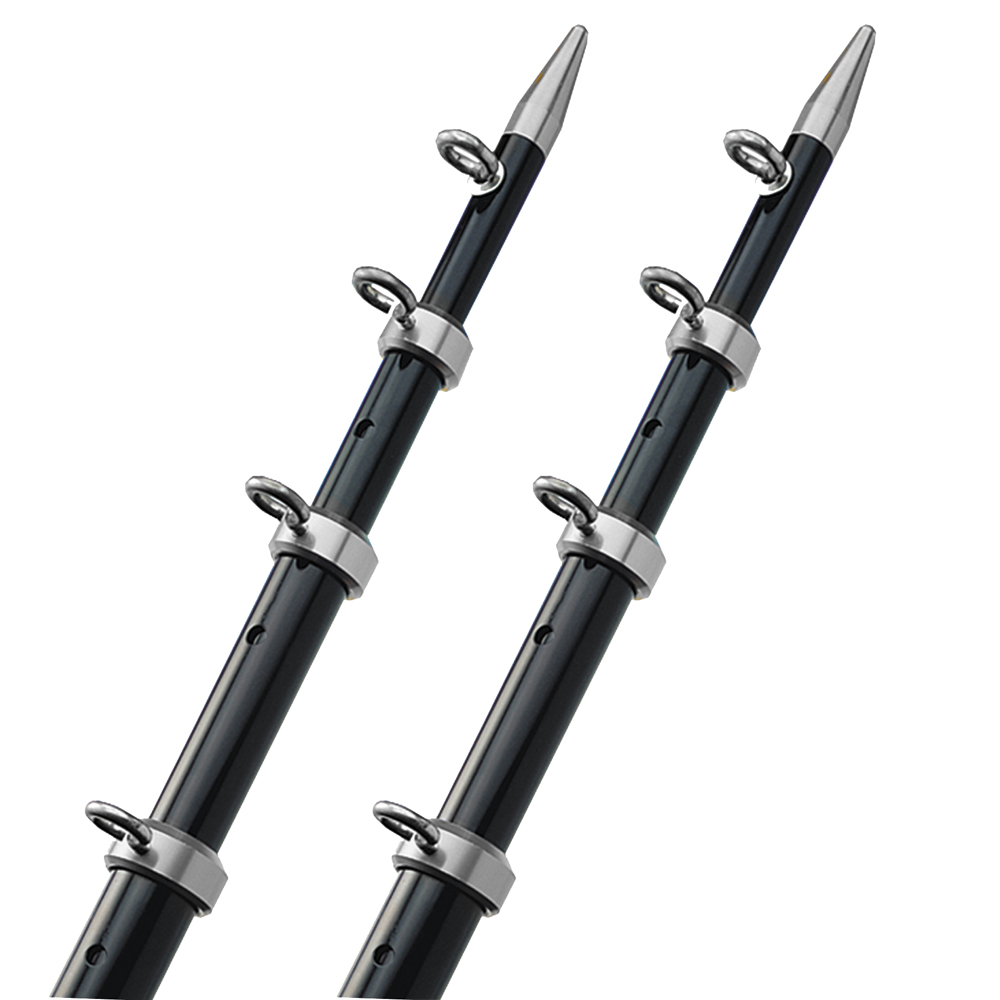 TACO 15' BLACK/SILVER 1-1/2" OUTRIGGER POLES HD