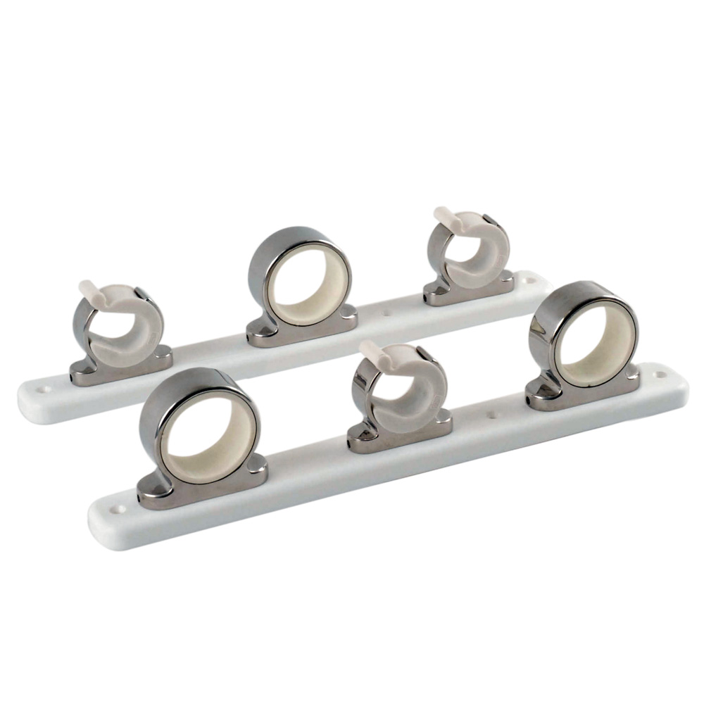 TACO 3 ROD HANGER W/POLY RACK POLISHED SS