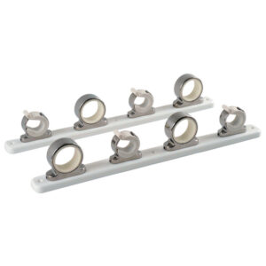 TACO 4 ROD HANGER W/POLY RACK POLISHED SS