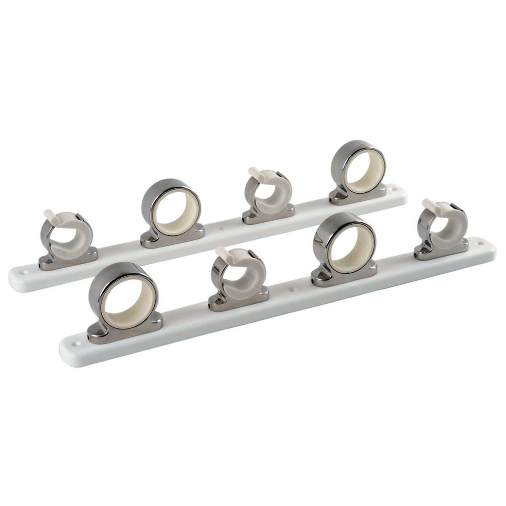 TACO 4 ROD HANGER W/POLY RACK POLISHED SS