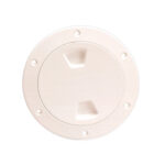 BECKSON 4" SMOOTH CENTER SCREW OUT DECK PLATE BEIGE 4.5" CUT