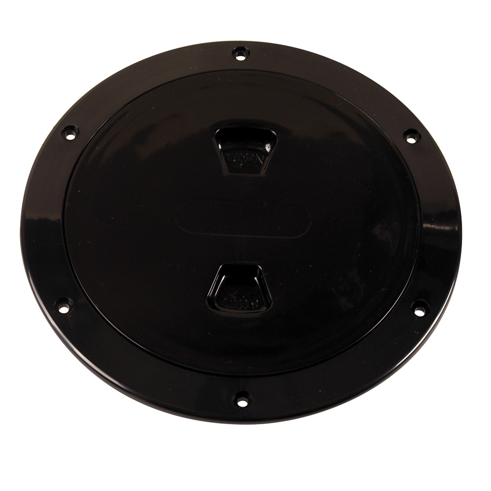BECKSON 6" SMOOTH CENTER SCREW OUT DECK PLATE BLACK 6.5" CUT