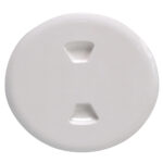 BECKSON 5" TWIST OUT DECK PLATE WHITE 5.5" CUTOUT