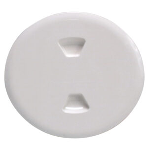 BECKSON 5" TWIST OUT DECK PLATE WHITE 5.5" CUTOUT