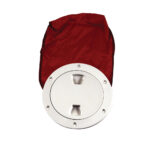 BECKSON 4" STOWAWAY DECK PLATE WHITE W/ 12" BAG 4.5" CUTOUT