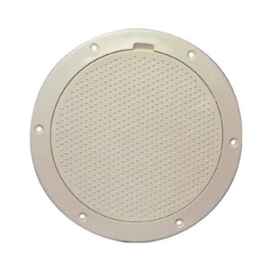 BECKSON 6" NON-SKID PRY OUT DECK PLATE BEIGE 6.5" CUTOUT