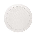BECKSON 6" NON-SKID PRY OUT DECK PLATE WHITE 6.5" CUTOUT