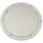 BECKSON 8" SMOOTH CENTER PRY OUT DECK PLATE WHITE 8.5" CUT