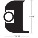 TACO FLEX VINYL RUB RAIL KIT 1 1/4" BLACK W/BLACK INSERT