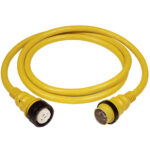MARINCO 50AMP 125/250V SHORE POWER CABLE 50' YELLOW