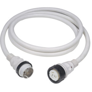 MARINCO 50AMP 125V SHORE POWER CABLE 50' WHITE