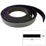 TACO 1/8" X 3/4" HATCH TAPE 8' BLACK