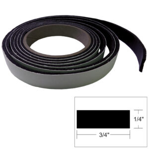 TACO 1/4" X 3/4" HATCH TAPE 8' BLACK