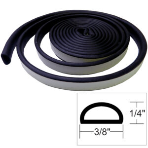 TACO 1/4" X 3/8" WEATHER SEAL BLACK 10'