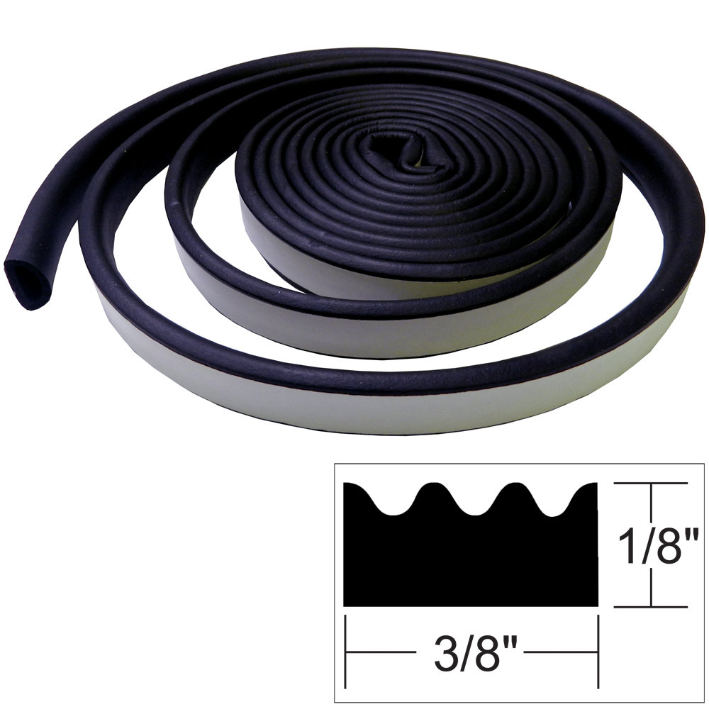 TACO 1/8" X 3/8" WEATHER SEAL BLACK 10'