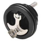 WHITECAP COMPRESSION HANDLE NYLON SS/BLACK LOCKING