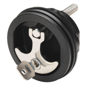 WHITECAP COMPRESSION HANDLE NYLON SS/BLACK LOCKING