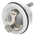 WHITECAP COMPRESSION HANDLE NYLON SS/WHITE LOCKING