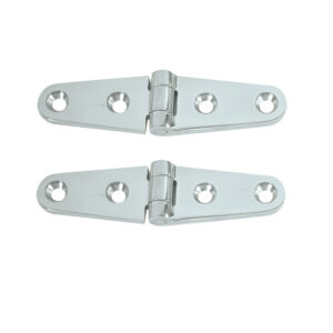 WHITECAP STRAP HINGE 4"W X 1"W CP BRASS PAIR