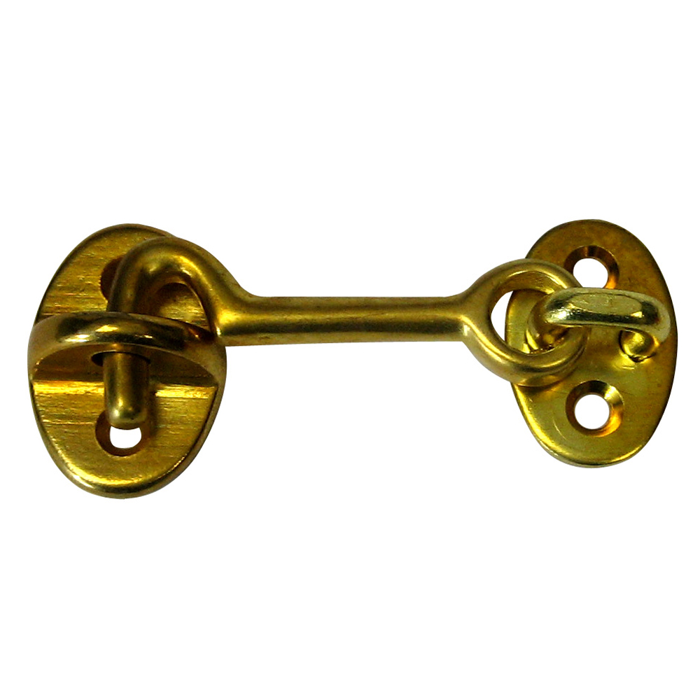 WHITECAP CABIN DOOR HOOK 2" POLISHED BRASS