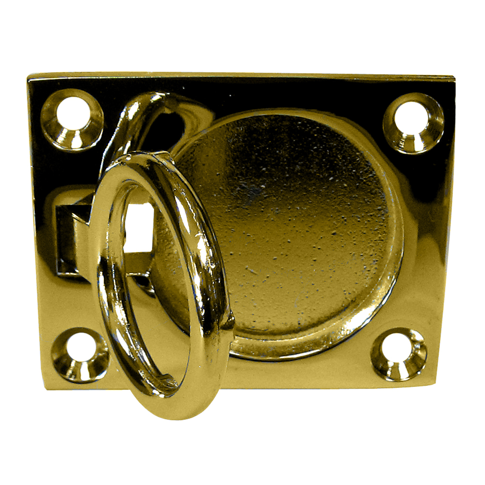 WHITECAP FLUSH PULL RING 2" X 2-1/2" POLISHED BRASS