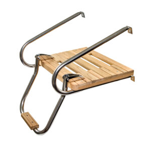 WHITECAP TEAK SWIM PLATFORM W/ LADDER F/ I/O MOTORS