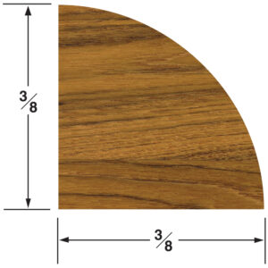 WHITECAP TEAK QUARTER ROUND MOLDING SMALL 5FT.