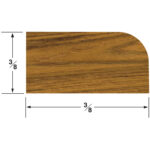 WHITECAP TEAK STOP MOLDING SMALL 5FT.