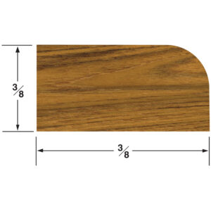 WHITECAP TEAK STOP MOLDING SMALL 5FT.